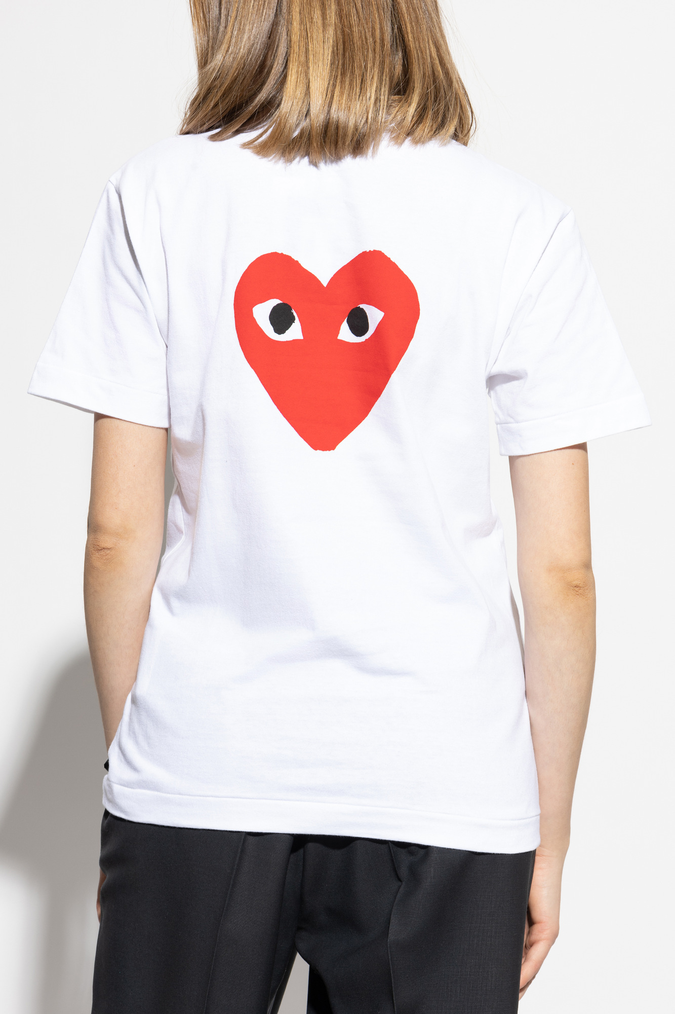 White T-shirt with logo Comme des Garçons Play - Vitkac Canada